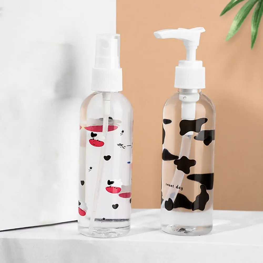 

60 ml Mini Makeup Refillable Bottle Transparent Travel Portable Sub-bottling Plastic Press Small Spray Bottle
