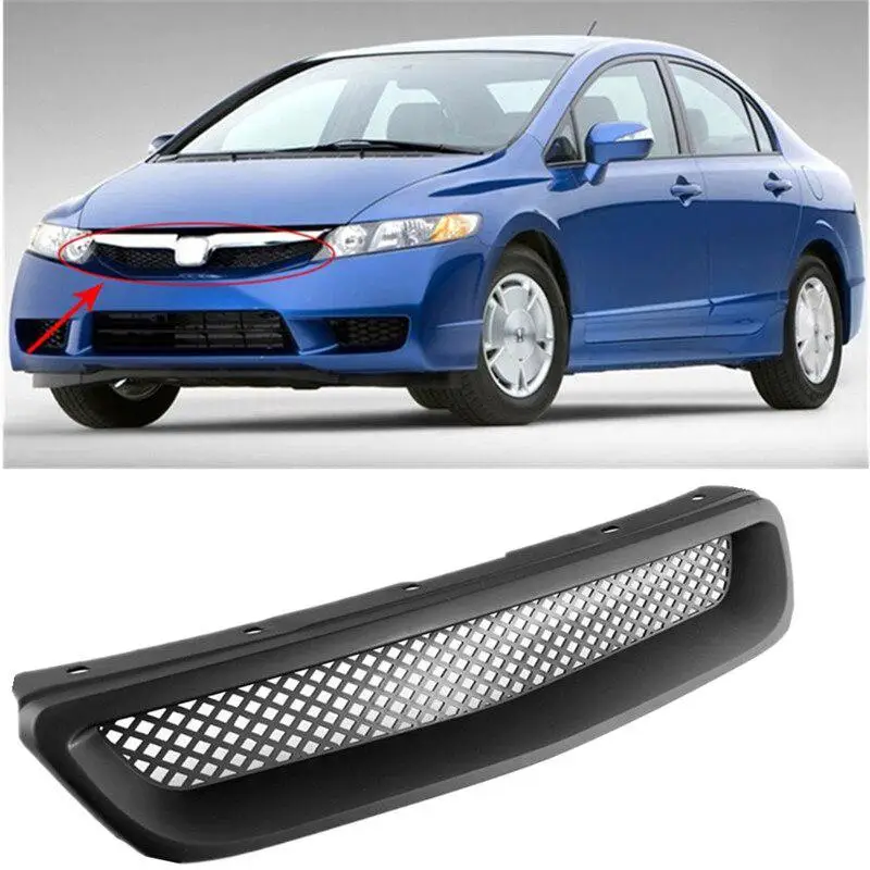 Для 1999-2000 Honda Civic JDM Тип R черная сетка ABS автомобиль передний капот решетка