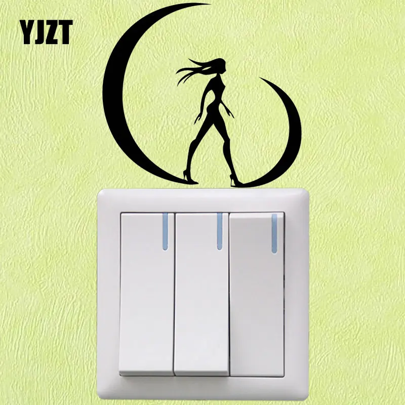 YJZT силуэт с горячими девушками модный виниловый стикер для переключателя