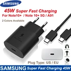 Для Samsung Original 45W USB-C супер Адаптивное быстрое зарядное устройство EP-TA845 GALAXY Note 10 Plus Note10Plus 5G A91 Note10 +