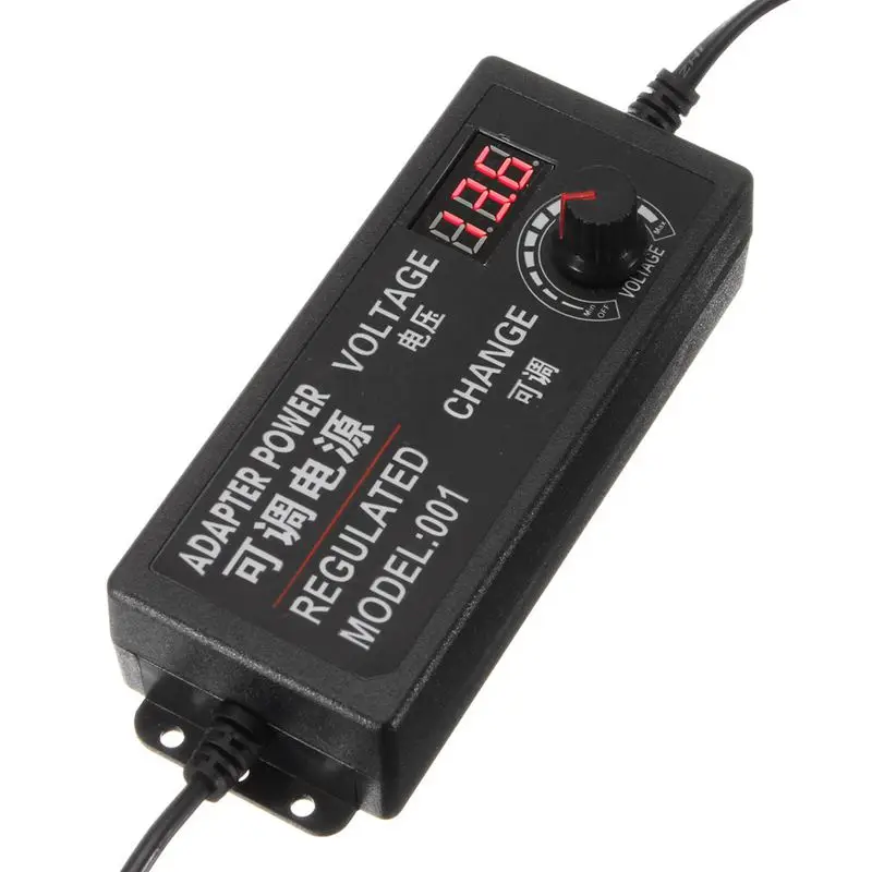 9-24V 3A 72W Speed Control Volt AC/DC Adjustable Power Adapter Supply Display Sn US Plug Chargers Accessories | Обустройство дома