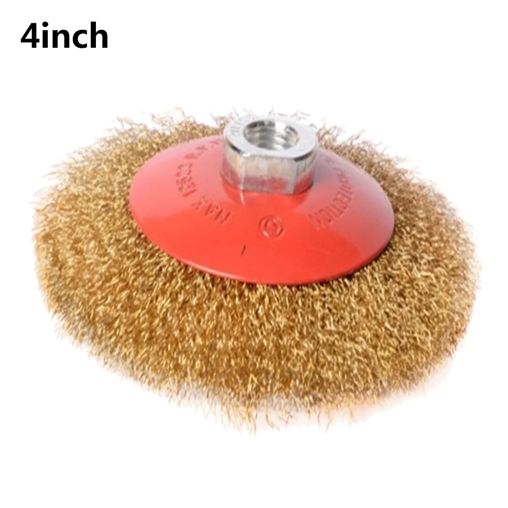 

1 Pcs Threaded Knot M14 Crimped Steel Wire Wheel Brush Abrasive 5/8-11 Thread Corrosion And Weld Spatter