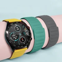 20mm 22mm silicone magnetic strap for samsung galaxy watch band 42mm 46mm galaxy watch 4 3 45mm 41mm for amazfit bip gtr strap