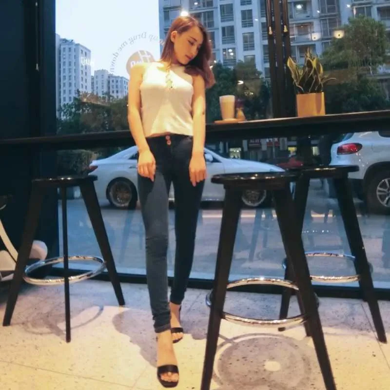 Melody Mid/Высокая талия молния летают женские сексуальные джинсы 4 цвета супер