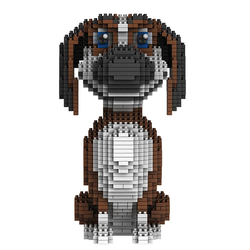 

Mini Blocks Cute Ozzy Movie Dog Model Dachshund Cartoon Fronky Doe Hunting Dog Anime Brinquedos for Children Toys Girls Gifts