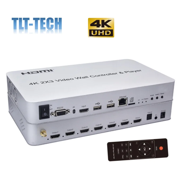 4K 1080P 60 Гц 2x3 Устройство для сращивания 2x2 3x3 процессор для сращивания дисплея HDMI USB плеер настенный контроллер KVM USB мышь клавиатура RS232
