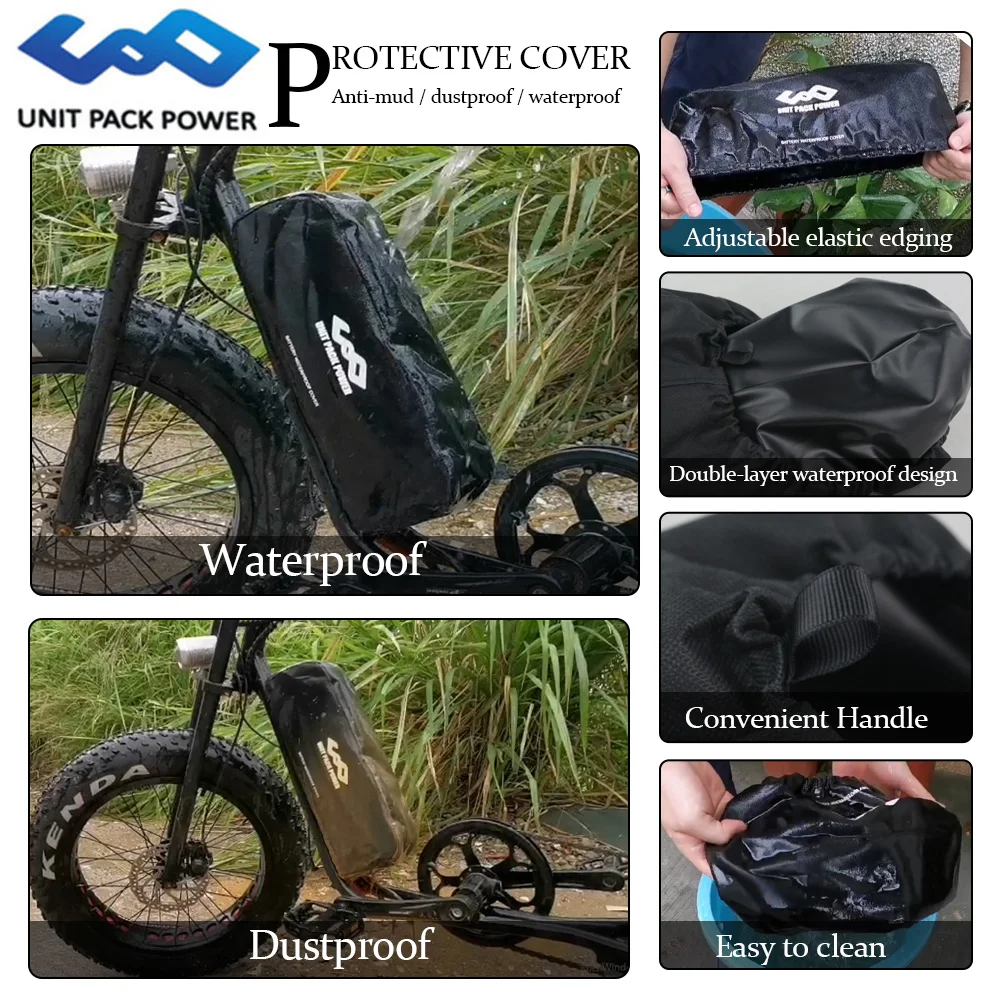 Водонепроницаемая Крышка для Ebike батареи Пыленепроницаемая анти-грязевая крышка сумка для Hailong/Tiger Shark/Dolphin/Jumbo стиль литиевых батарей