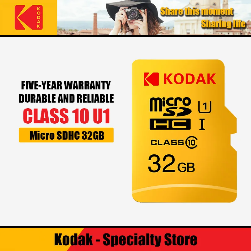 Высокоскоростная карта памяти Kodak 16 Гб Micro SD 32 ГБ класса 10 U1 64 TF флэш-карта 128 sd |