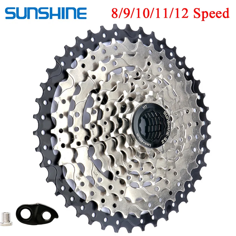 

Велосипедная кассета Sunshine 8 9 10 11 12 скоростей Mtb, велосипедное свободное колесо для Shimano/SRAM HG, звездочка 32/36/40/42/46T, запчасти для велосипеда