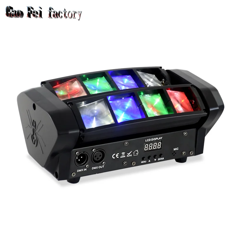 Moving Head DJ Lights Lyre RGBW 8X6W Mobile Spider Led Beam Lights For Stage Party Nightclub Wedding