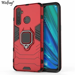 wolfsay for realme 5 pro case oppo realme q car holder armor cases hard pc soft silicone cover for oppo realme 5 pro 6 3 free global shipping