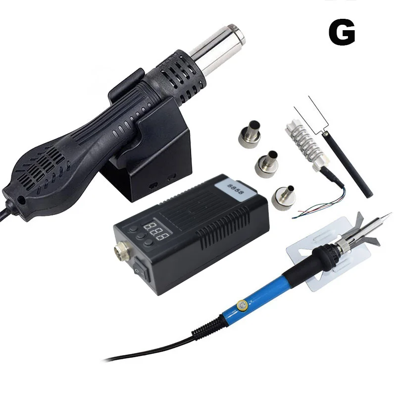 G Высокое качество 110 В/220 В портативный BGA SMD паяльная станция DIY горячий воздух воздуходувка Тепловая пушка Eruntop 8858 - Цвет: G
