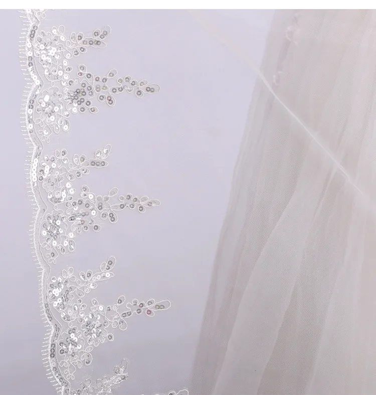 Женская Фата с кружевной каймой It's yiiya белая кружевная невесты по доступной