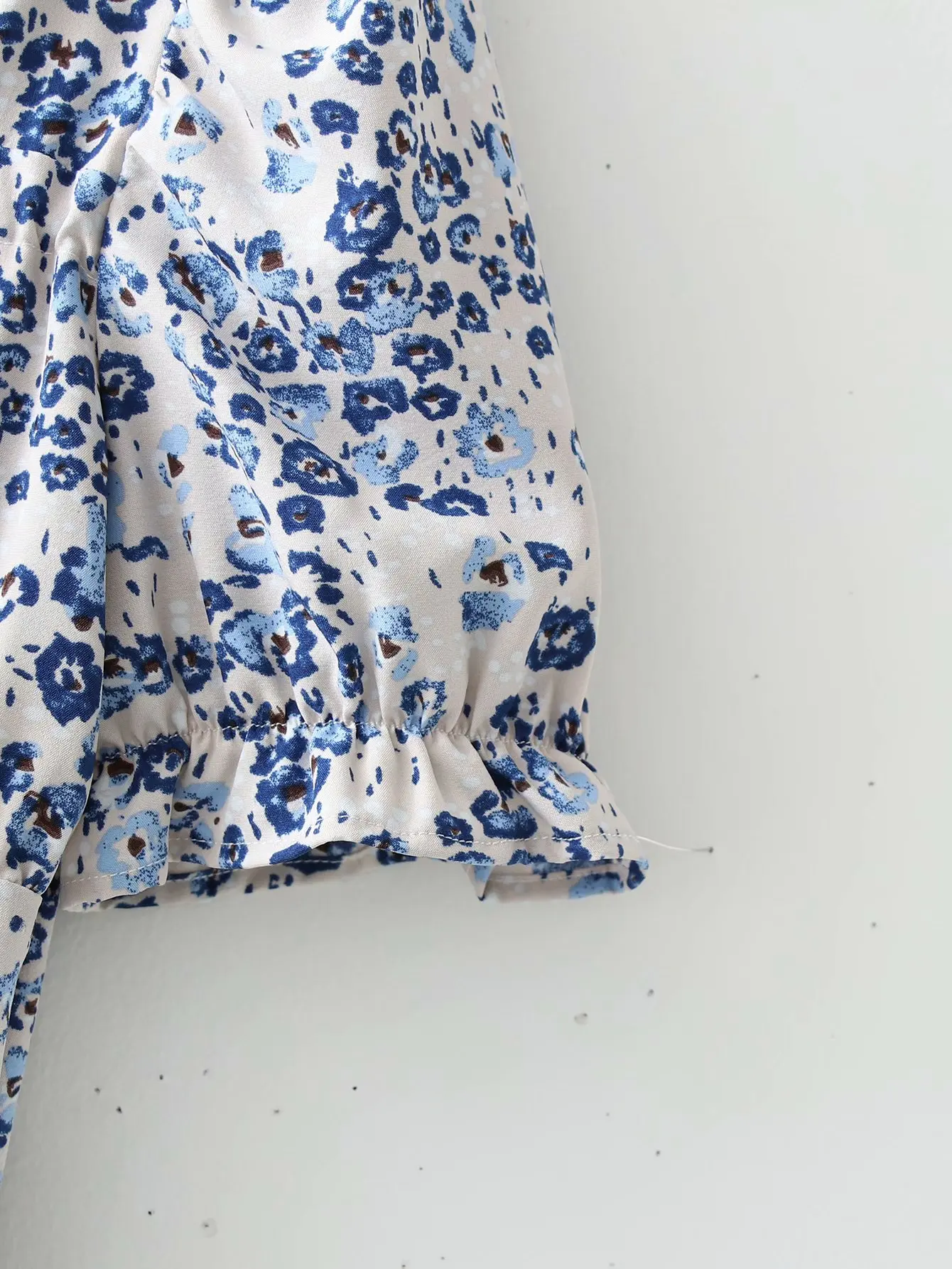 

Summer Dress For Women 2021 Spring Autumn Square Collar Print Color Puff Sleeve Sexy Slit Backless Long Female Vestido