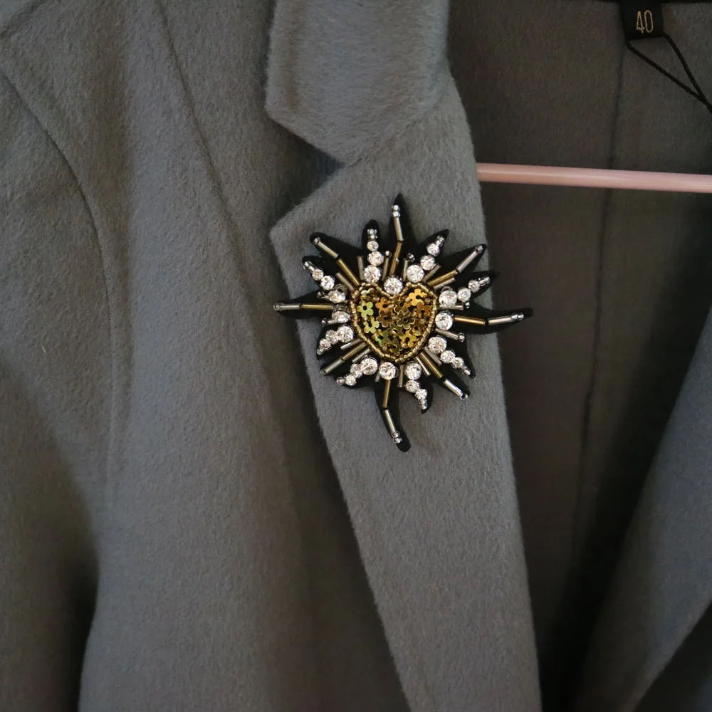 2 шт./лот нашивки со стразами и бисером ручной работы для одежды DIY Аппликация