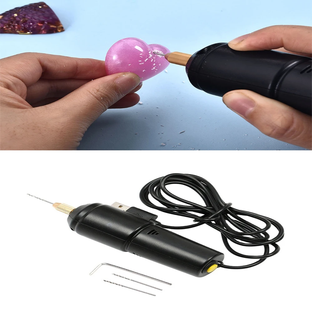 

Handheld Mini Hole Puncher Electric Drill For Pearl Epoxy Resin Jewelry Making Diy Wood Crafts Tools Drill Bit 1.1mm