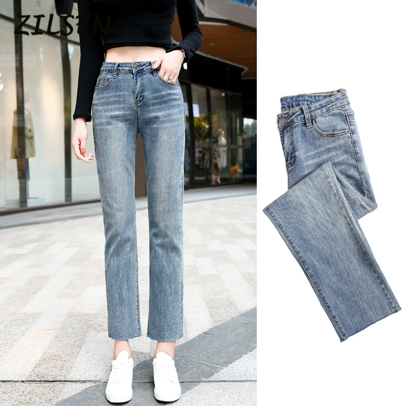 Джинсовые шорты с завышенной талией эластичные джинсы летние Винтаж кисточкой