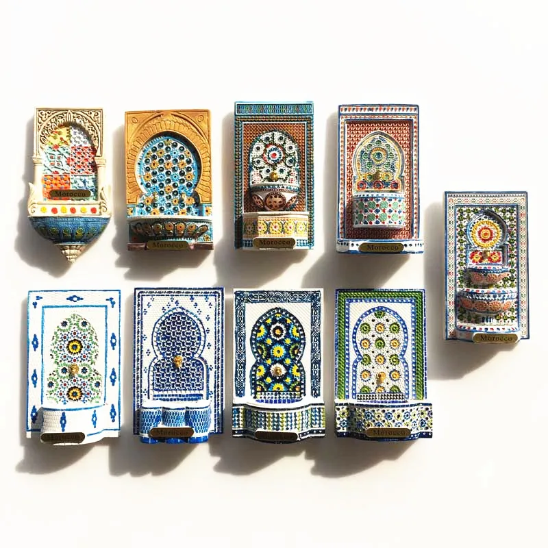 Europe Morocco 3D Fridge Magnets Tourist Souvenir Decoration