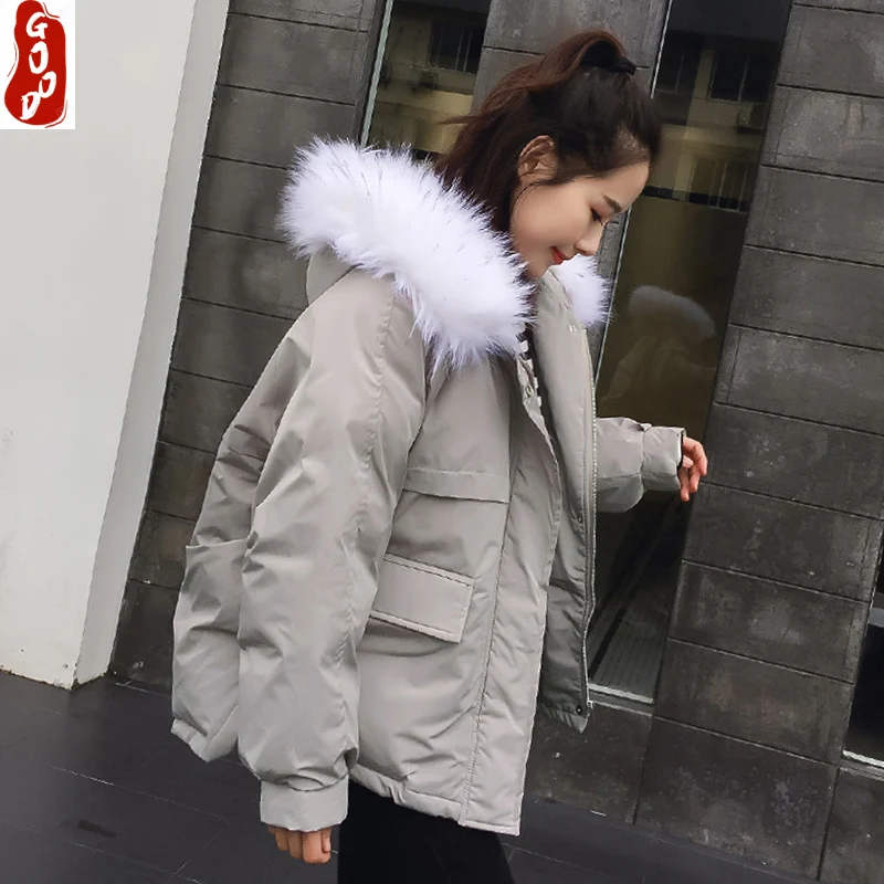 

Korean Fashion New Winter Jacket Women 2021 Short Cotton Padded Parkas Plus Size Coat Ladies Clothes Abrigo Mujer LPL881