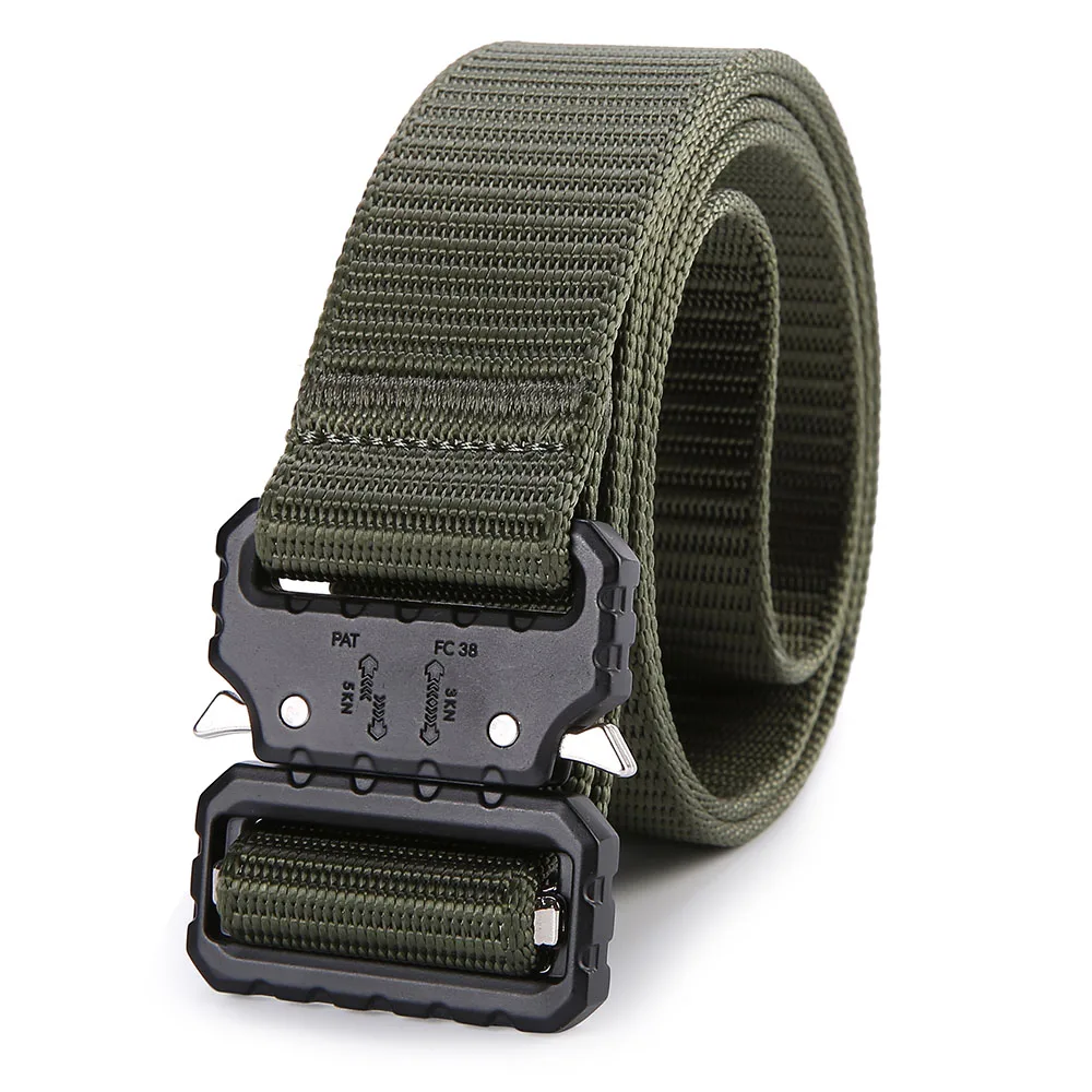 Belt-B8-38-Green Сверхмощный тактический военный ремень для страйкбола, для полиции, на открытом воздухе, для боя, охоты, поясные ремни, Пояс SWAT, снаряжение для мужчин - Цвет: Belt-B8-38-Green