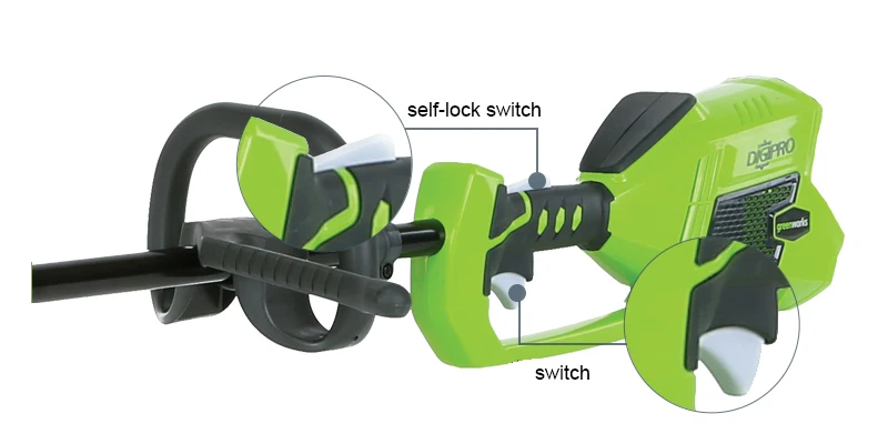 GreenWorks бесщеточный мотор 800 Вт Мощный ручная газонокосилка, работающая на G-MAX 40V 14-дюймовый беспроводные триммер, 4Ah Батарея Зарядное устройство входит в комплект