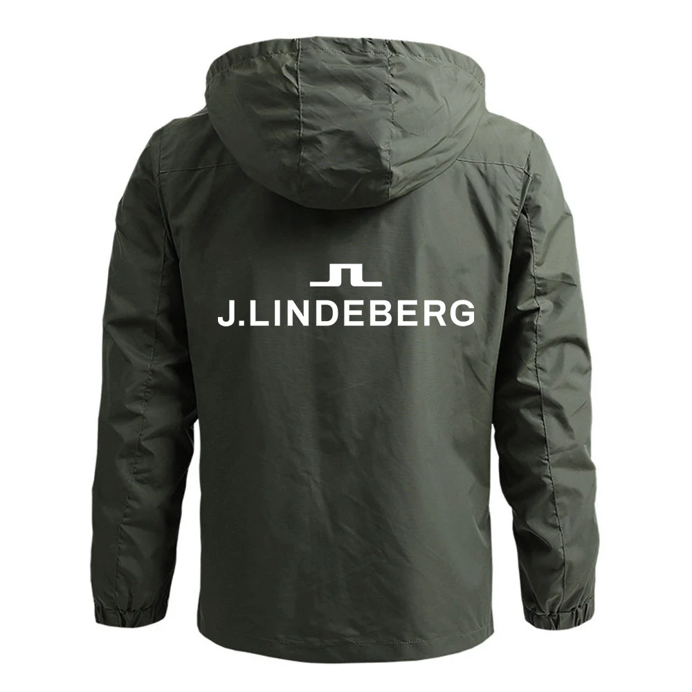 Мужская непромокаемая куртка J Lindeberg повседневная однотонная уличная ветровка на