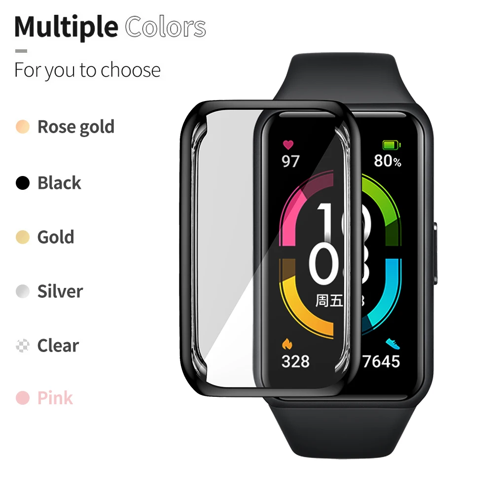 New Arrival TPU Flexible Cover for Honor Band 6 Watch Case Band6 Thin Screen Protector Shell Smartwatch Bumper Accessories