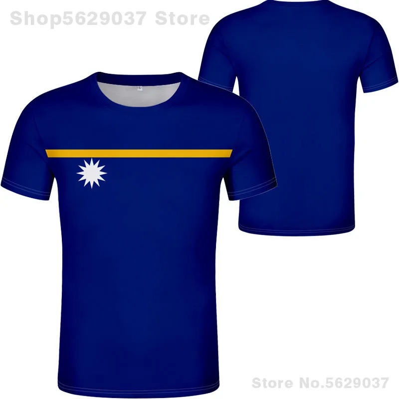 Nauru T Shirt Diy Free Custom Made Name Number Nru T-Shirt Nation Flag Nr Republic Naurun College Print Photo Logo Text Clothing