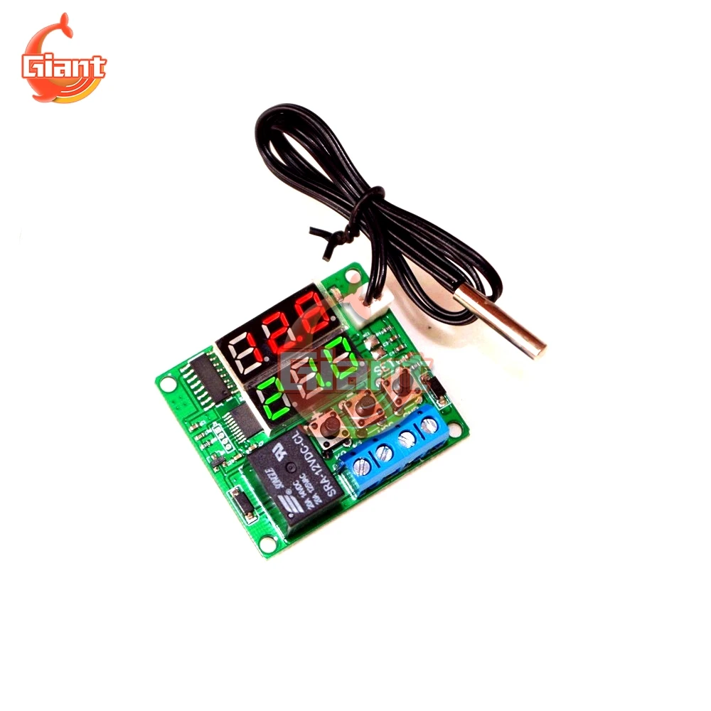 W1219 двойной СВЕТОДИОДНЫЙ Цифровой Термостат Термометр Температура Управление