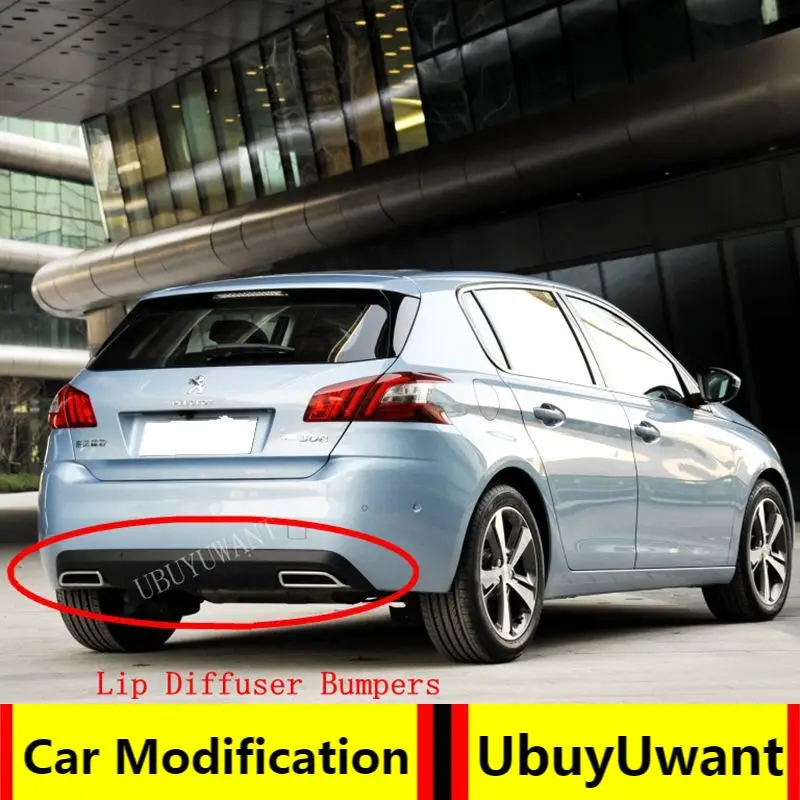 Диффузор для заднего бампера Peugeot 308 2014 2015|Амортизаторы| |