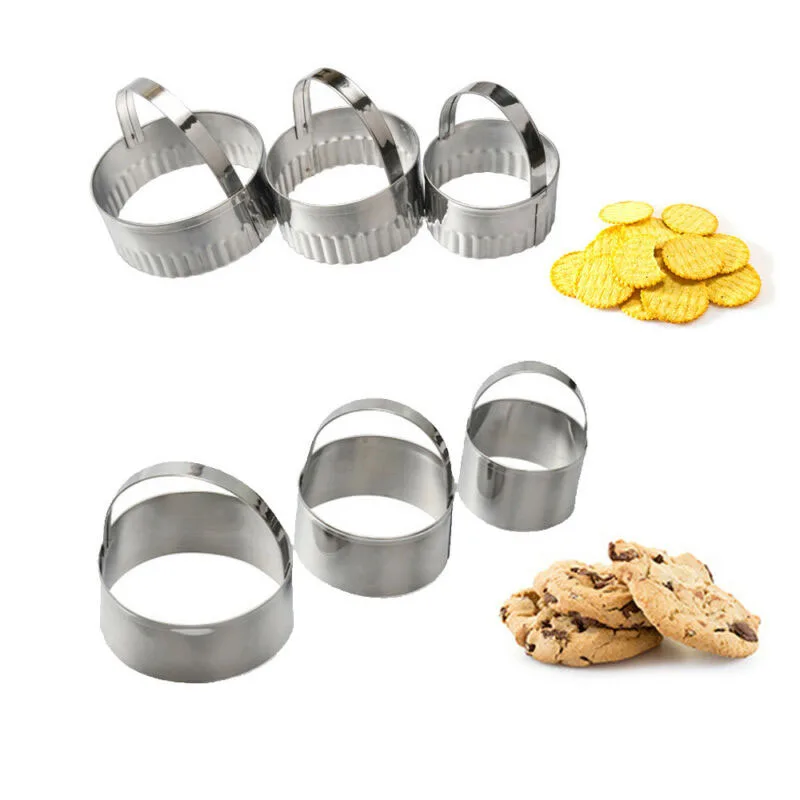 3 шт. форма для печенья из нержавеющей стали портативная торта круглой формы