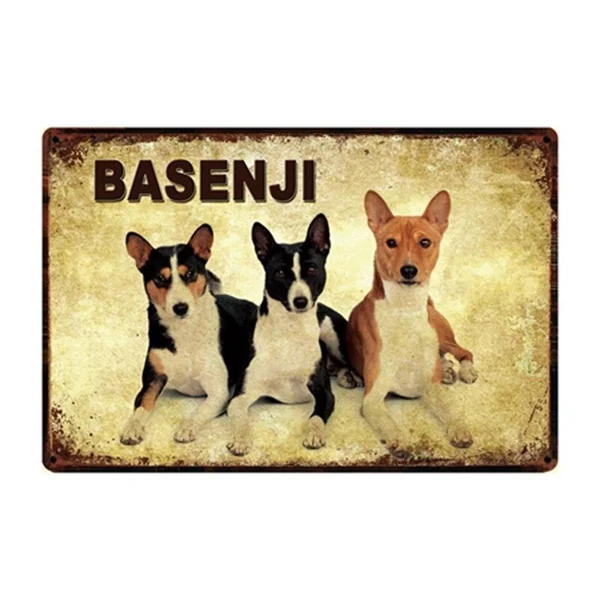 

[ Kelly66 ] Pet Dog Akita Terrier Afghan Hound Basenji Metal Sign Tin Poster Home Decor Bar Wall Art Painting 20*30 CM Size Dy81