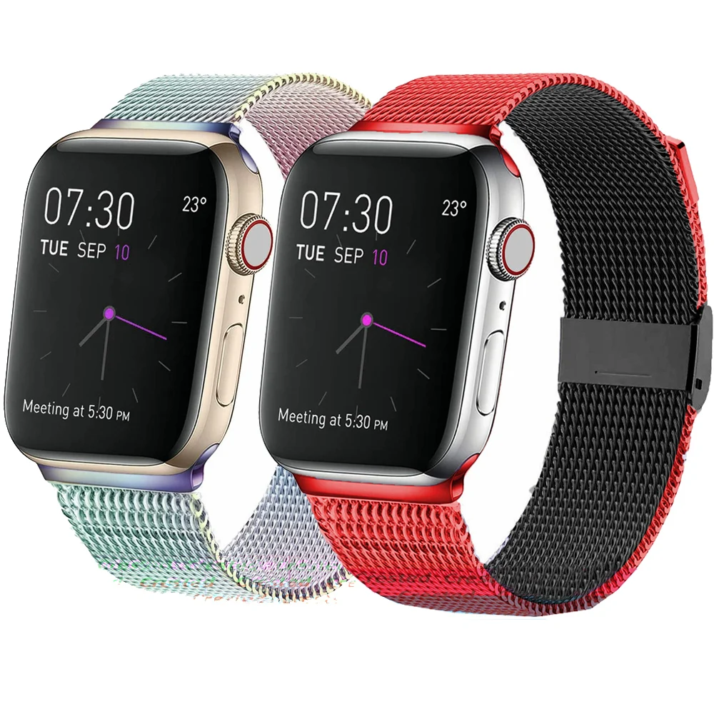 

Ремешок магнитный для apple watch 38 мм 42 мм, металлический браслет из нержавеющей стали для смарт-часов iWatch 5 4 3 se 6 40 мм 44 мм