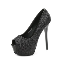14cm high heel shoe sexy lady heels 2019 zapatos peep toe stiletto wedding party pumps pole dancing nightclub platform shoes