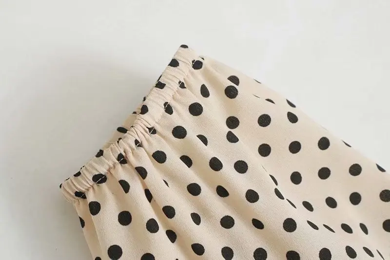 Женское элегантное платье с v-образным вырезом печать в горошек Повседневные