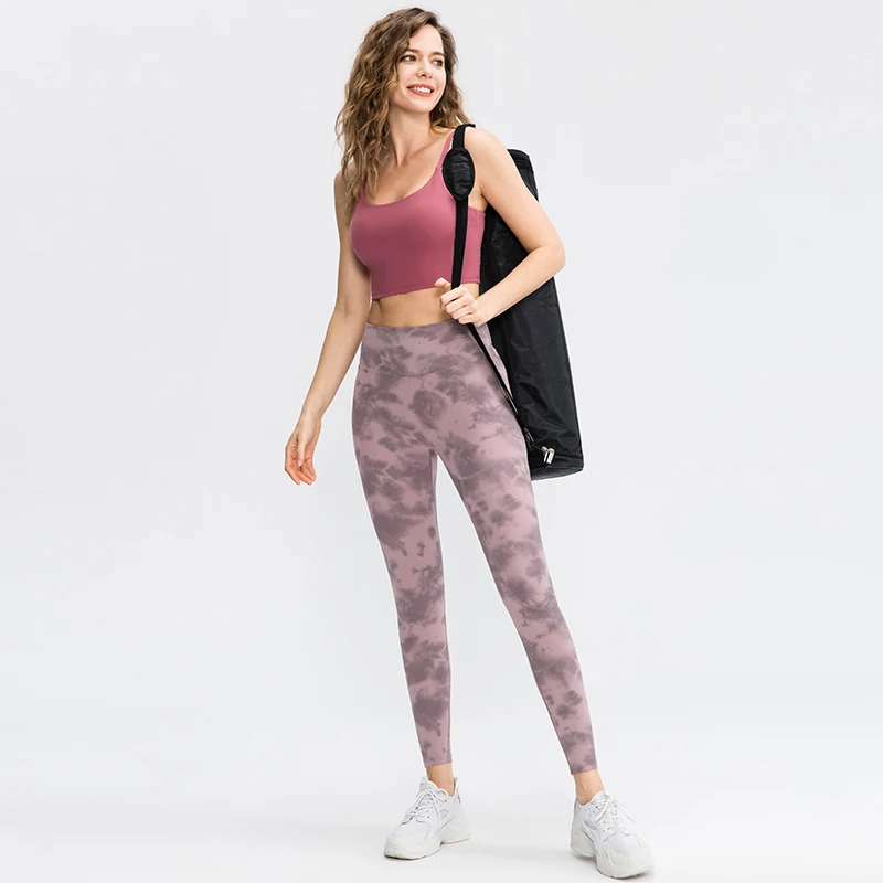 Yoga Pants Tights Sports Legging  Jacquard Sports Leggings High Waist Seamless Leggings Trousers Quick Dry Pants Workout Legging