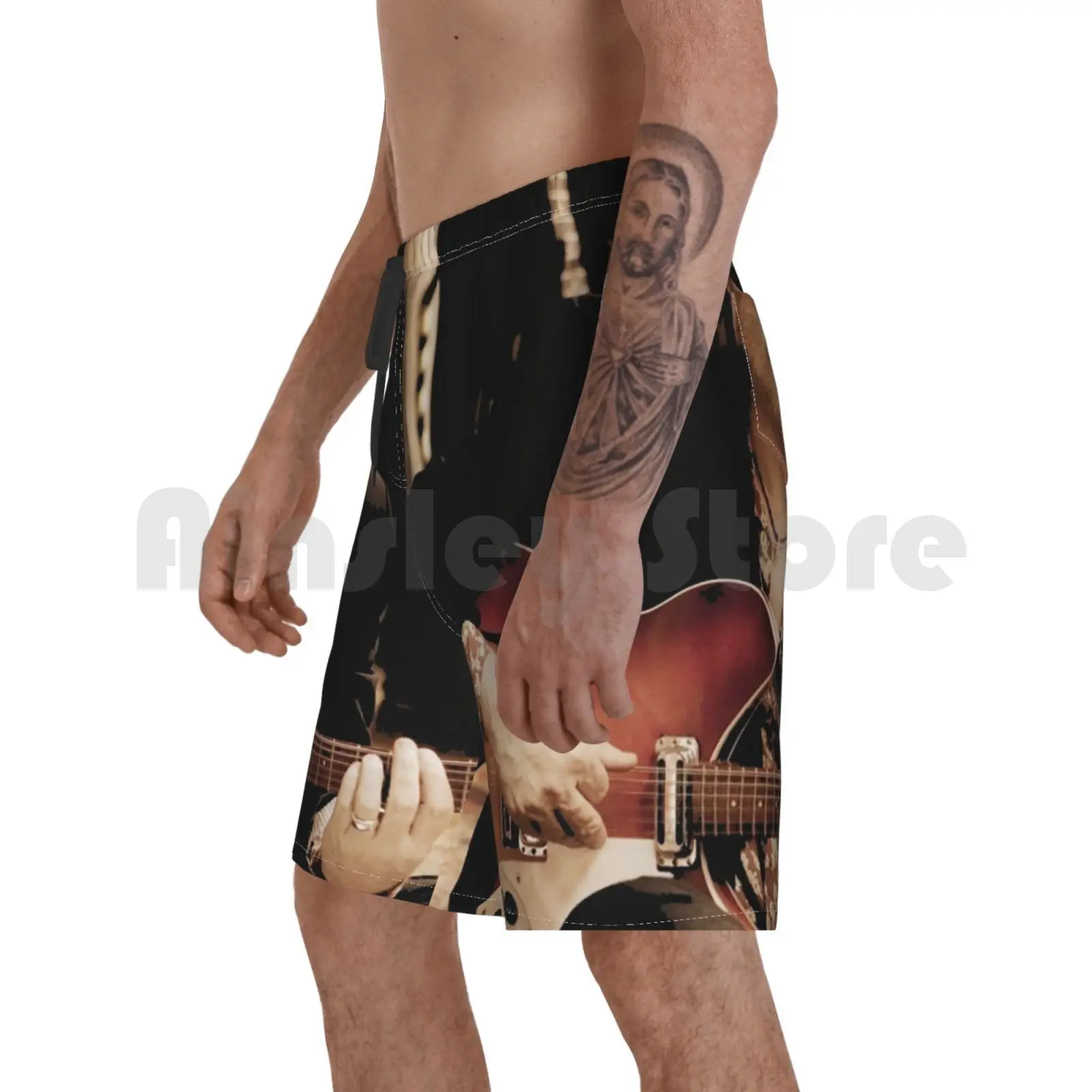 

Trionc Show Tom Live Concert Music Beach Shorts Men Beach Pants Swim Trunks Tour Logo American World Cover