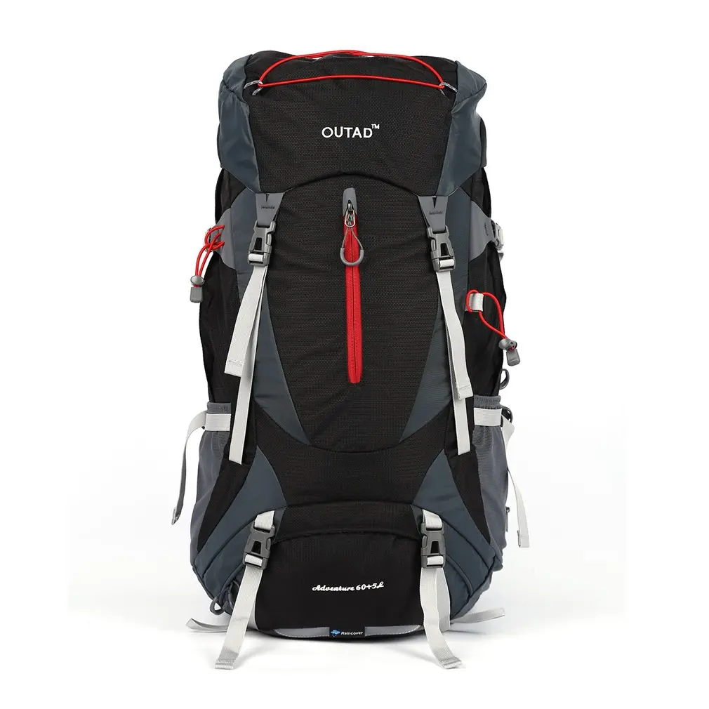 

OUTAD 60+5L Outdoor Water Resistant Nylon Sport Backpack Hiking Bag Camping Travel Pack Mountaineer Climbing Sightseeing Hike
