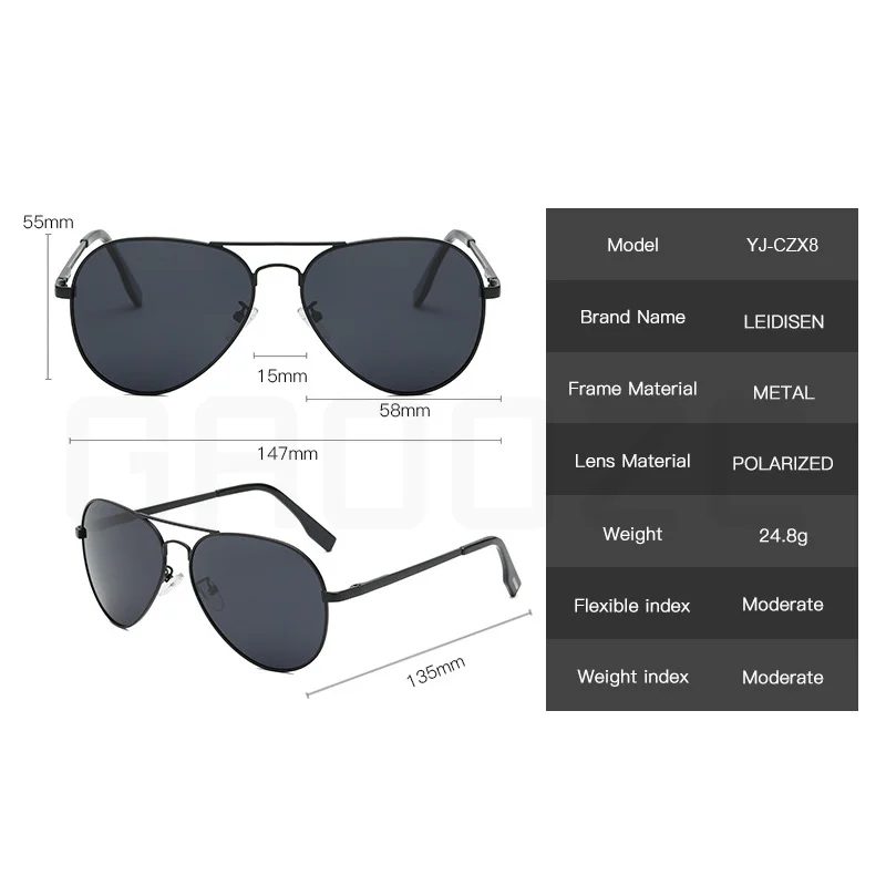 Солнцезащитные очки-авиаторы GAOOZE для мужчин и женщин Поляризационные солнечные