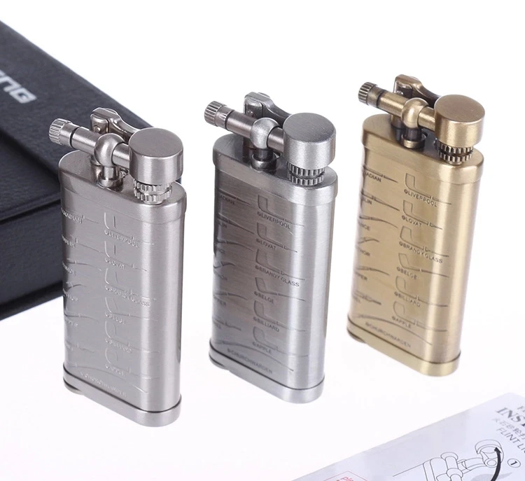 Ретро медная Мужская зажигалка винтажные зажигалки для курения табак трава
