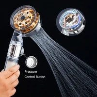 zloog 2021 new bathroom shower head water saving high pressure fan shower head nozzle with pressure adjustable button