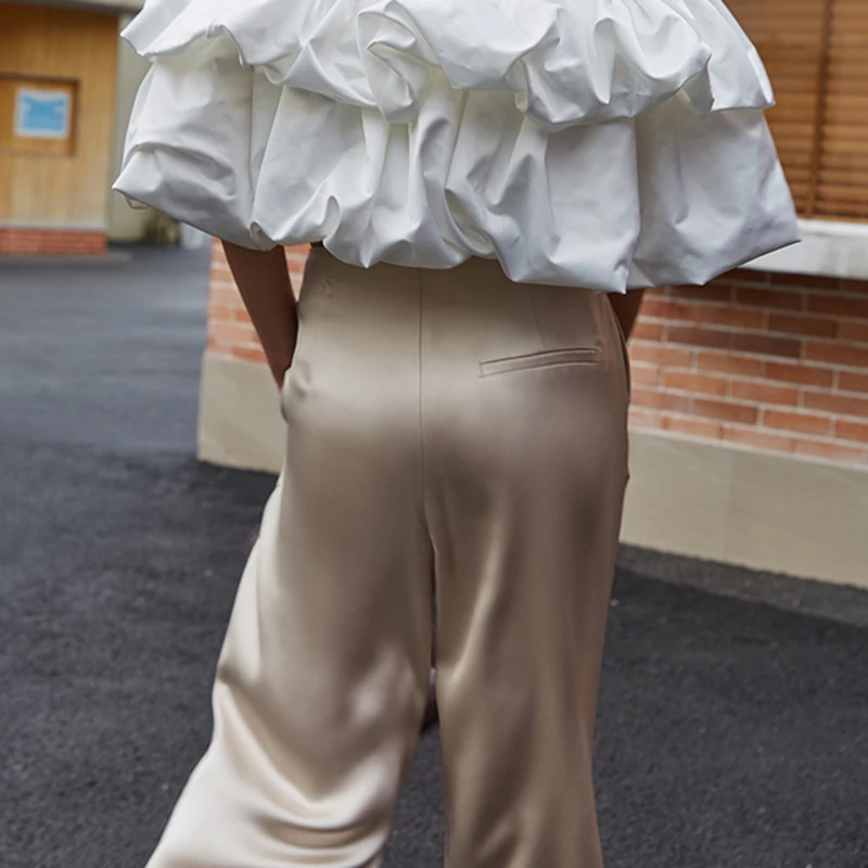 Женские Длинные свободные брюки TWOTWINSTYLE повседневные длинные с высокой талией и