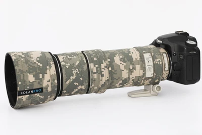 Gray camouflage Линзы rolanpro Камуфляжный Плащ дождевик для Canon EF 100-400 мм f4.5-5,6 L IS USM защитный чехол для объектива Canon SLR объектив камеры - Цвет: Gray camouflage