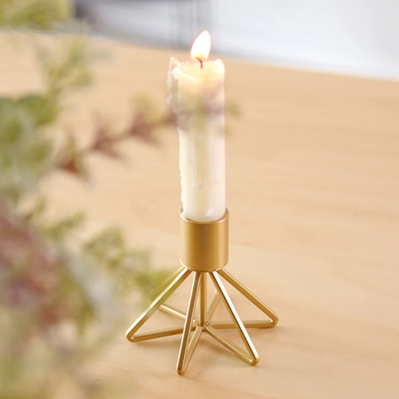 1 шт. подсвечник новый модный однотонный металлический Настольный Декор для дома