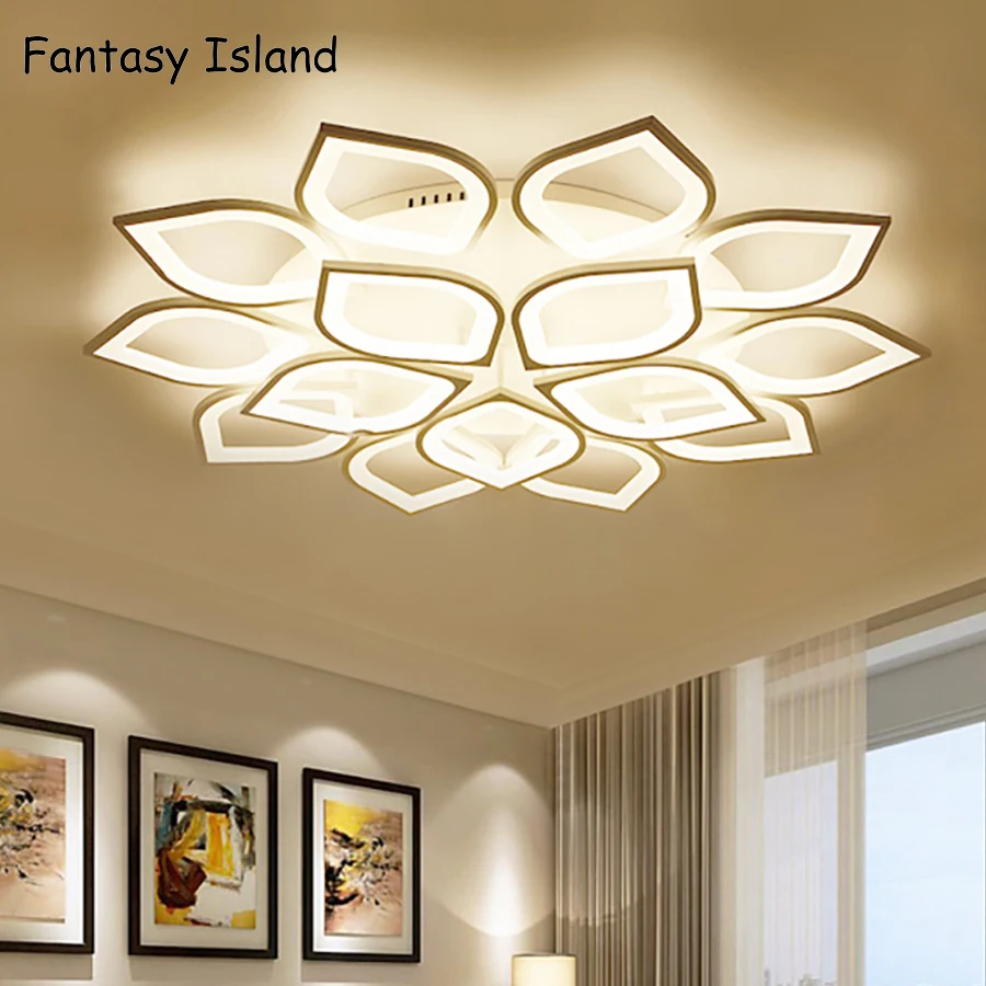 Современные светодиодные люстры для гостиной спальни столовой белая акриловая