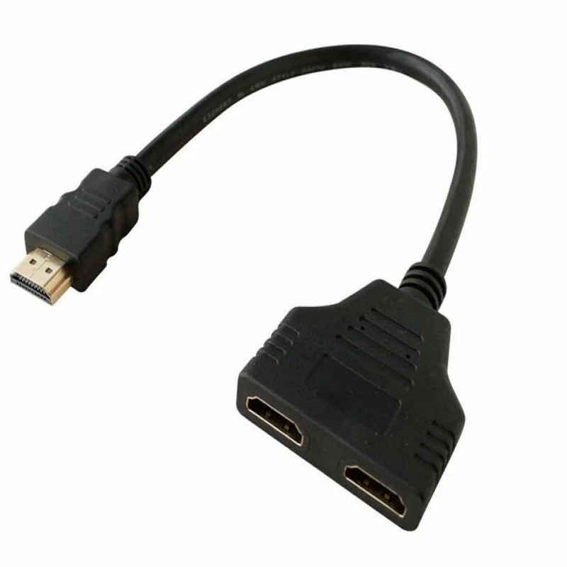 

500 шт./лот HDMI 1 штекер-Двойной HDMI 2 гнездо Y-разветвитель Кабельный адаптер HD LED LCD TV 2016