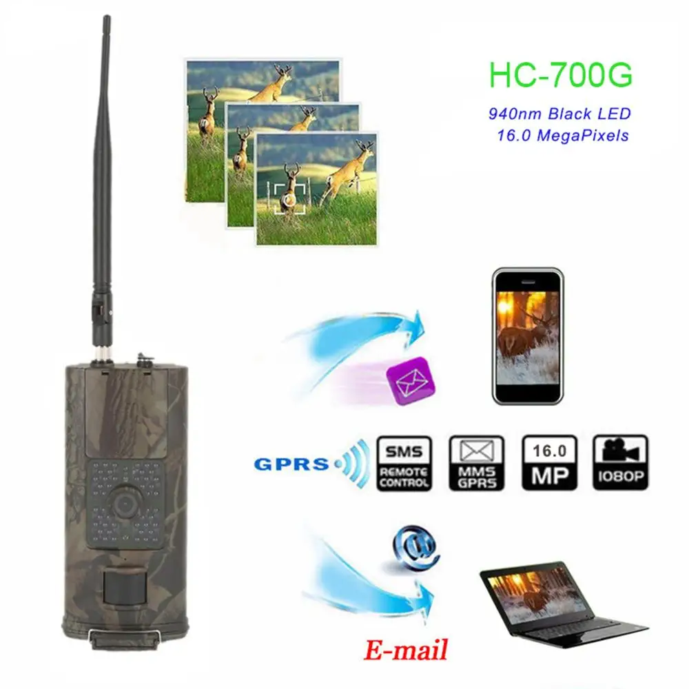 HC 700G камера дикой природы охотничья наружное наблюдение слежение игра Mms Sms 16Mp Trail