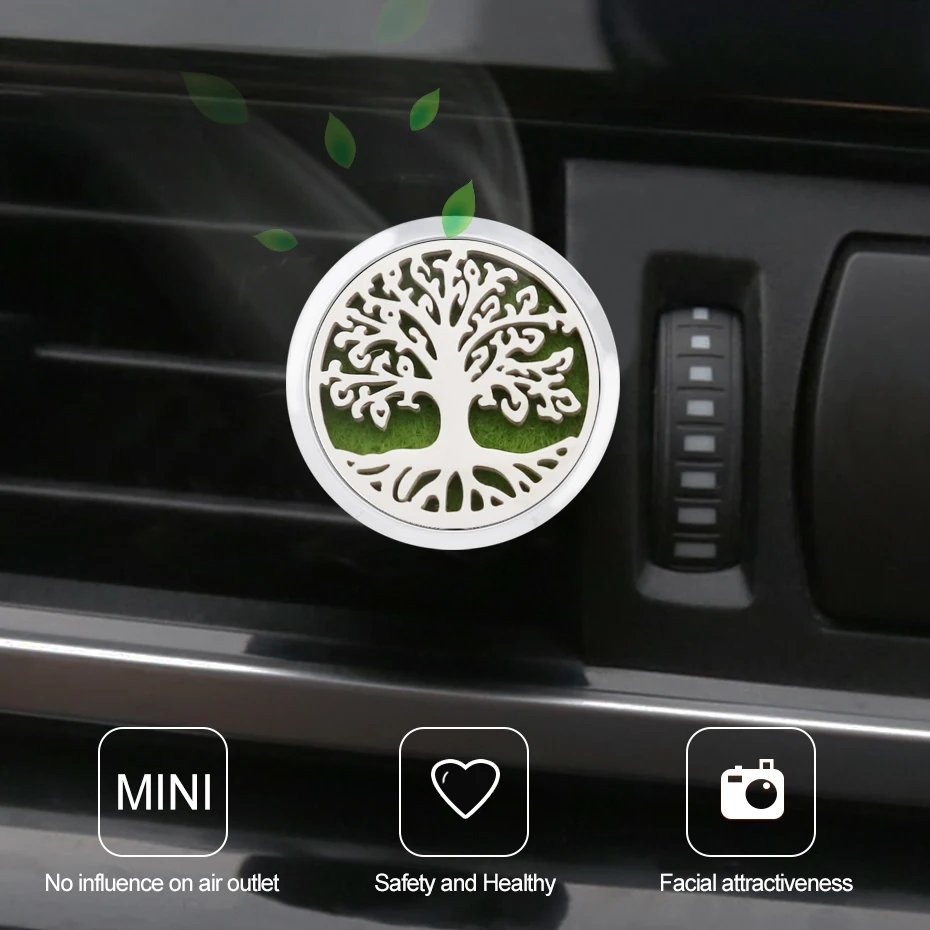 

Car Air Freshener Perfume Women Auto Accesorios Coche Interior Decoration 30MM Alloy Round Diffuser Accessories Wholesale