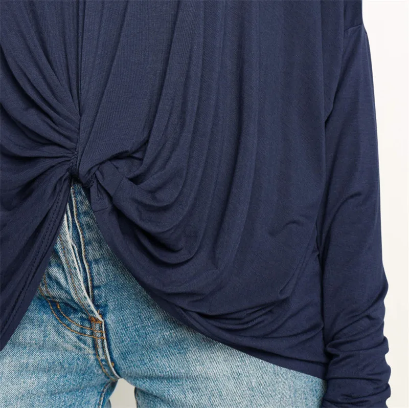 Женская рубашка с длинным рукавом и V-образным вырезом | одежда