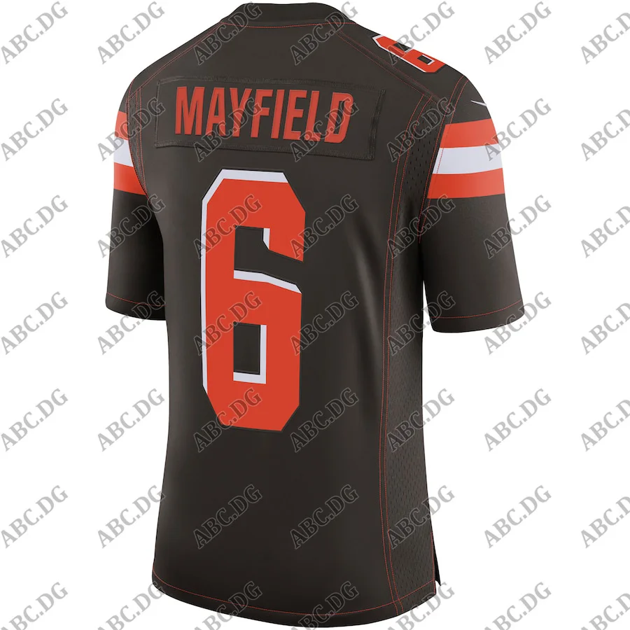 

Customized Stitch American Football Jersey Men Women Kid Youth Cleveland Baker Mayfield Brown Speed Machine Limited Jersey